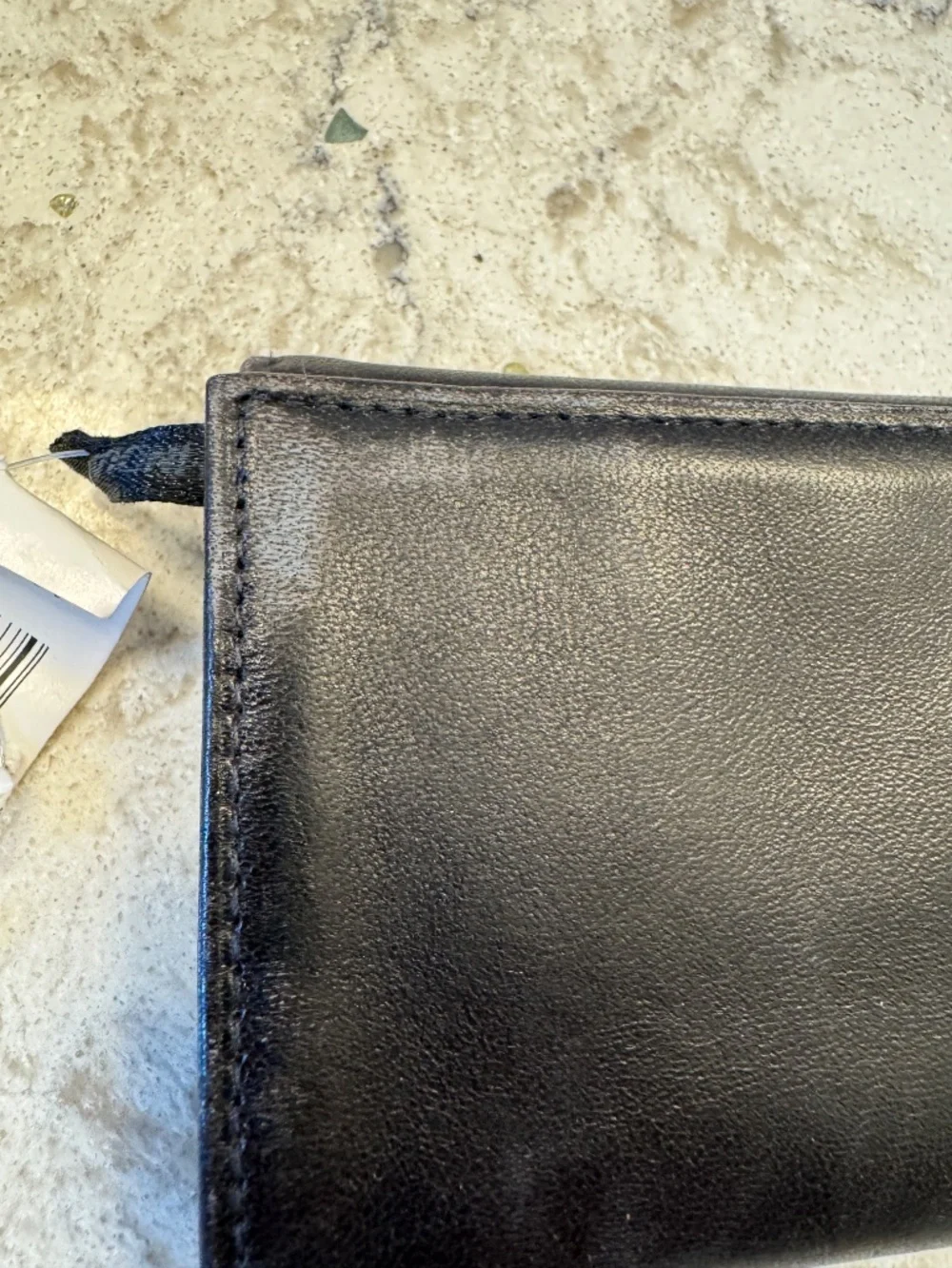 Vintage Mens Alfani Trifold Black Wallet Leather designed modern style